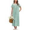 Green White Florals