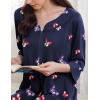 Ekouaer Women Zipper Robes 3/4 Sleeves Housecoat Soft Bathrobe Sleepwear Mumu House Dresses with Pockets S-3XL