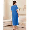 Ekouaer Zip Up Robe for Women Long Housecoat Waffle Knit Bathrobes Cozy Full Length Nightgown with Pockets S-4XL