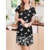 Ekouaer House Dress for Women with Pockets Short Sleeve Moo Moos Plus Size Nightgowns Floral Print Mumu Dresses(Butterfly Black)