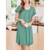 Ekouaer House Dress for Women with Pockets Short Sleeve Moo Moos Plus Size Nightgowns Floral Print Mumu Dresses(Green)