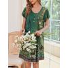 Ekouaer House Dress for Women with Pockets Short Sleeve Moo Moos Plus Size Nightgowns Floral Print Mumu Dresses(New Floral Green)
