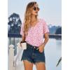 Ekouaer Nightgowns for Women Bamboo Viscose Sleep Shirts Short Sleeve Night Shirts Casual Sleep Dress Soft Sleepwear(Pink Floral)