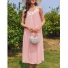 Ekouaer Nightgowns for Women Cotton Long Night Gown Sleeveless Sleep Dress Victorian Nightdress Ladies Sleepwear S-XXXL(Light Pink)