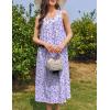 Ekouaer Nightgowns for Women Cotton Long Night Gown Sleeveless Sleep Dress Victorian Nightdress Ladies Sleepwear S-XXXL(Purple Abstract Dots)