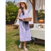 Ekouaer Nightgowns for Women Cotton Long Night Gown Sleeveless Sleep Dress Victorian Nightdress Ladies Sleepwear S-XXXL(Purple Abstract Dots)