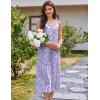 Ekouaer Nightgowns for Women Cotton Long Night Gown Sleeveless Sleep Dress Victorian Nightdress Ladies Sleepwear S-XXXL(Purple Abstract Dots)