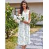 Ekouaer Nightgowns for Women Cotton Long Night Gown Sleeveless Sleep Dress Victorian Nightdress Ladies Sleepwear S-XXXL(White Blue Florals)