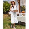 Ekouaer Nightgowns for Women Cotton Long Night Gown Sleeveless Sleep Dress Victorian Nightdress Ladies Sleepwear S-XXXL(White Purple Florals)
