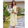 Ekouaer Nightgowns for Women Cotton Long Night Gown Sleeveless Sleep Dress Victorian Nightdress Ladies Sleepwear S-XXXL(Yellow Green Leaf)