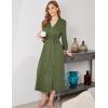 Ekouaer Women Robe Long Knit Bathrobe Lightweight Soft Summer kimono Robes Casual Loungewear with Attached belt(Army Green)