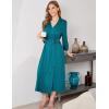 Ekouaer Women Robe Long Knit Bathrobe Lightweight Soft Summer kimono Robes Casual Loungewear with Attached belt(Blue Green)
