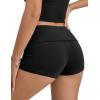 Ekouaer Womens Fold Over Shorts Sexy Low Waist Lounge Shorts Y2K Pajama Micro Bottoms Summer Foldover Sleep Shorts(Black)