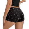 Ekouaer Womens Fold Over Shorts Sexy Low Waist Lounge Shorts Y2K Pajama Micro Bottoms Summer Foldover Sleep Shorts(Black Bow)