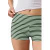 Ekouaer Womens Fold Over Shorts Sexy Low Waist Lounge Shorts Y2K Pajama Micro Bottoms Summer Foldover Sleep Shorts(Green Stripe)