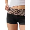 Ekouaer Womens Fold Over Shorts Sexy Low Waist Lounge Shorts Y2K Pajama Micro Bottoms Summer Foldover Sleep Shorts(Leopard and Black)