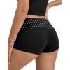 Ekouaer Womens Fold Over Shorts Sexy Low Waist Lounge Shorts Y2K Pajama Micro Bottoms Summer Foldover Sleep Shorts(Polka Dots)