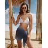 Ekouaer Women’s Short Sarongs Chiffon Cover Ups Sheer Bikini Wraps for Swimwear S-3XL(Grey Gradient)