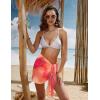 Ekouaer Women’s Short Sarongs Chiffon Cover Ups Sheer Bikini Wraps for Swimwear S-3XL(Orange Red Tie Dye)