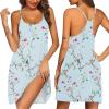 Ekouaer Women’s Racerback Sleeveless Nightgown(Trailing Flowers)