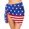 Ekouaer Women’s Short Sarongs Chiffon Cover Ups Sheer Bikini Wraps for Swimwear S-3XL(National Flag)