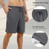 Ekouaer Mens Pajama Shorts Bamboo Rayon Pj Bottoms Soft Sleep Shorts Soft Drawstring Loungewear With Pockets 2 Pack S-3XL(01 Formal Grey and Blue)