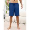Ekouaer Mens Pajama Shorts Bamboo Rayon Pj Bottoms Soft Sleep Shorts Soft Drawstring Loungewear With Pockets 2 Pack S-3XL(01 Formal Grey and Blue)
