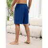 Ekouaer Mens Pajama Shorts Bamboo Rayon Pj Bottoms Soft Sleep Shorts Soft Drawstring Loungewear With Pockets 2 Pack S-3XL(01 Formal Grey and Blue)