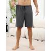 Ekouaer Mens Pajama Shorts Bamboo Rayon Pj Bottoms Soft Sleep Shorts Soft Drawstring Loungewear With Pockets 2 Pack S-3XL(Black and Dark Grey(2 Pcs))