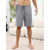 Ekouaer Mens Pajama Shorts Bamboo Rayon Pj Bottoms Soft Sleep Shorts Soft Drawstring Loungewear With Pockets 2 Pack S-3XL(Black and Light Grey(2 Pcs))