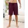 Ekouaer Mens Pajama Shorts Bamboo Rayon Pj Bottoms Soft Sleep Shorts Soft Drawstring Loungewear With Pockets 2 Pack S-3XL(Black and Red(2 Pcs))