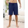 Ekouaer Mens Pajama Shorts Bamboo Rayon Pj Bottoms Soft Sleep Shorts Soft Drawstring Loungewear With Pockets 2 Pack S-3XL(Blue and Navy Blue(2 Pcs))