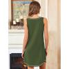 Ekouaer Nightgowns for Women Bamboo Viscose Night Gown Sleeveless Sleepshirt Chemise Sleepwear Tank Sleep Dress S-3XL(Army Green)