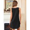 Ekouaer Nightgowns for Women Bamboo Viscose Night Gown Sleeveless Sleepshirt Chemise Sleepwear Tank Sleep Dress S-3XL(Black)