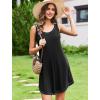 Ekouaer Nightgowns for Women Bamboo Viscose Night Gown Sleeveless Sleepshirt Chemise Sleepwear Tank Sleep Dress S-3XL(Black)