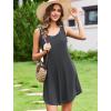 Ekouaer Nightgowns for Women Bamboo Viscose Night Gown Sleeveless Sleepshirt Chemise Sleepwear Tank Sleep Dress S-3XL(Charcoal Grey)