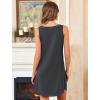 Ekouaer Nightgowns for Women Bamboo Viscose Night Gown Sleeveless Sleepshirt Chemise Sleepwear Tank Sleep Dress S-3XL(Charcoal Grey)