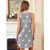 Ekouaer Nightgowns for Women Bamboo Viscose Night Gown Sleeveless Sleepshirt Chemise Sleepwear Tank Sleep Dress S-3XL(Grey Stars)