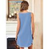Ekouaer Nightgowns for Women Bamboo Viscose Night Gown Sleeveless Sleepshirt Chemise Sleepwear Tank Sleep Dress S-3XL(Light Blue)