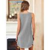Ekouaer Nightgowns for Women Bamboo Viscose Night Gown Sleeveless Sleepshirt Chemise Sleepwear Tank Sleep Dress S-3XL(Light Grey)