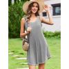 Ekouaer Nightgowns for Women Bamboo Viscose Night Gown Sleeveless Sleepshirt Chemise Sleepwear Tank Sleep Dress S-3XL(Light Grey)