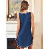 Ekouaer Nightgowns for Women Bamboo Viscose Night Gown Sleeveless Sleepshirt Chemise Sleepwear Tank Sleep Dress S-3XL(Navy)