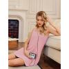 Ekouaer Nightgowns for Women Bamboo Viscose Night Gown Sleeveless Sleepshirt Chemise Sleepwear Tank Sleep Dress S-3XL(Pink)