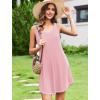 Ekouaer Nightgowns for Women Bamboo Viscose Night Gown Sleeveless Sleepshirt Chemise Sleepwear Tank Sleep Dress S-3XL(Pink)