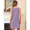 Ekouaer Nightgowns for Women Bamboo Viscose Night Gown Sleeveless Sleepshirt Chemise Sleepwear Tank Sleep Dress S-3XL(Purple)