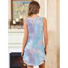 Ekouaer Nightgowns for Women Bamboo Viscose Night Gown Sleeveless Sleepshirt Chemise Sleepwear Tank Sleep Dress S-3XL(Tie Dye Blue Purple)