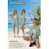 Ekouaer Two Piece Sets for Women Summer Y2K Shirt and Shorts Beach Vacation Cruise Outfits Travel Sweatsuits Lounge Set(Green White Plaid)