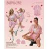 Ekouaer Two Piece Sets for Women Summer Y2K Shirt and Shorts Beach Vacation Cruise Outfits Travel Sweatsuits Lounge Set(Pink Love Stripe)