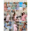 Ekouaer Two Piece Sets for Women Summer Y2K Shirt and Shorts Beach Vacation Cruise Outfits Travel Sweatsuits Lounge Set(Pink White Plaid)