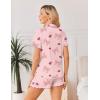 Ekouaer Viscose from Bamboo Women Pajama Sets Button Up Cooling Pjs Short Sleeve Ruffle Sleepwear 2 Piece Lounge Shorts Set(Pink Bow)